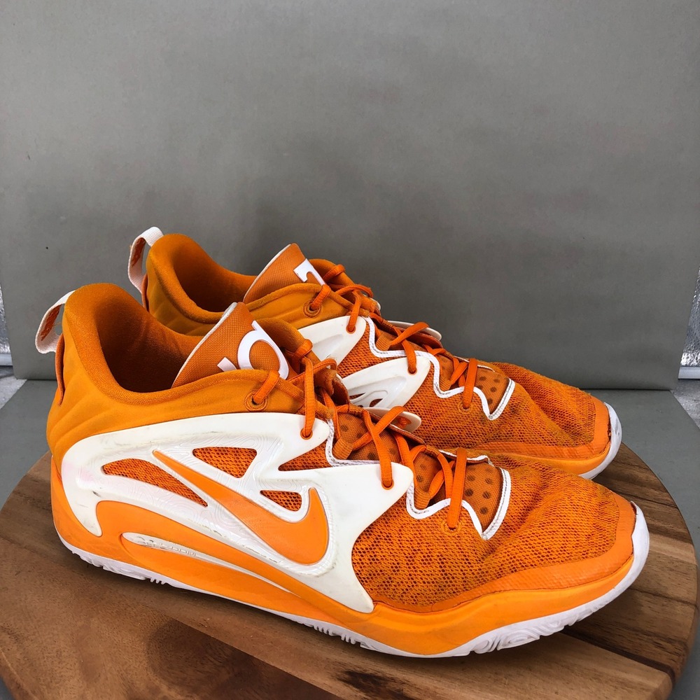 Nike KD15 Tennessee Player Issued 2022 Away Orange White Basketball Shoes Men 17